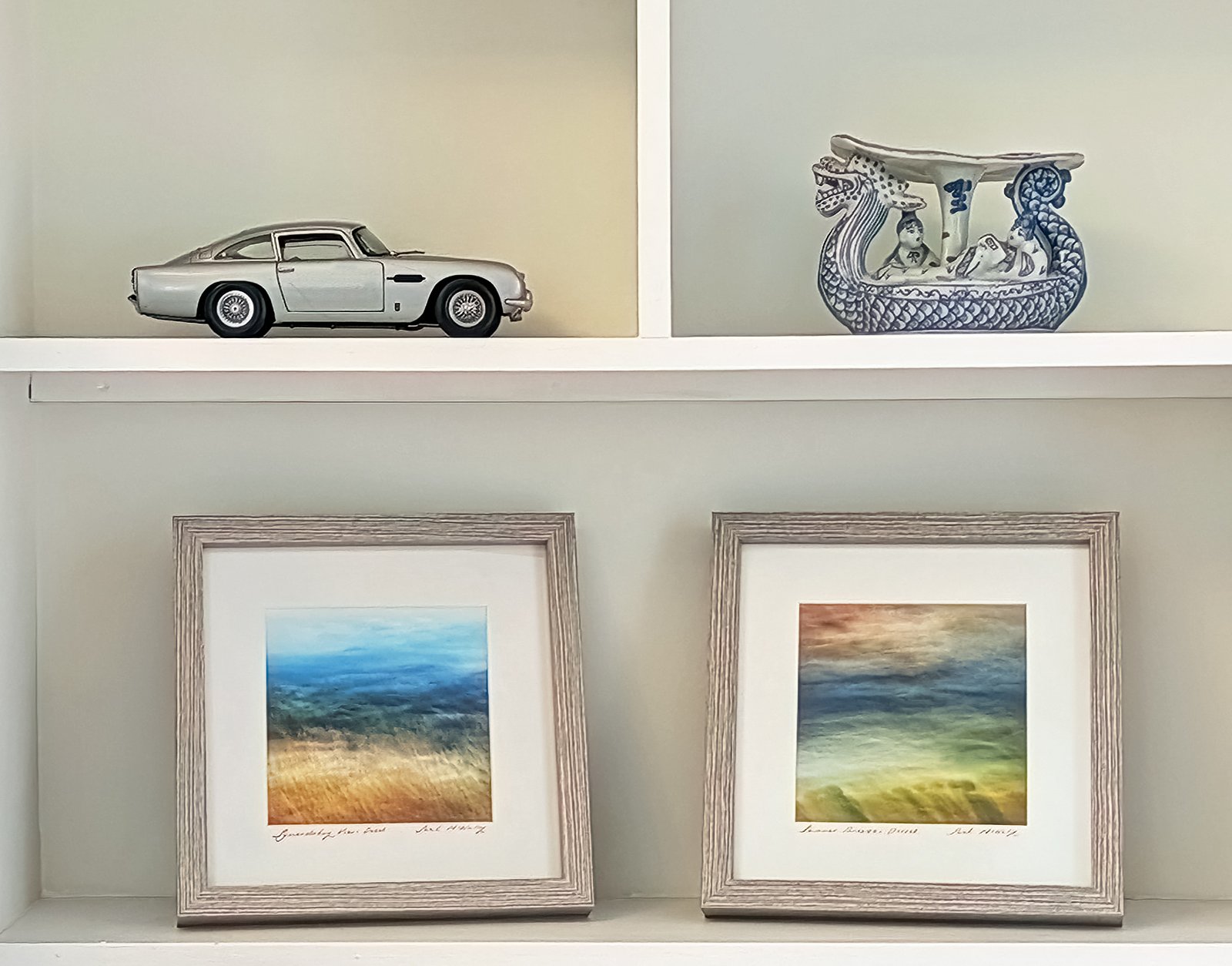 Dorset Impressions, framed prints, Dorset, Symondsbury, contemporary, grey frames, colourful prints