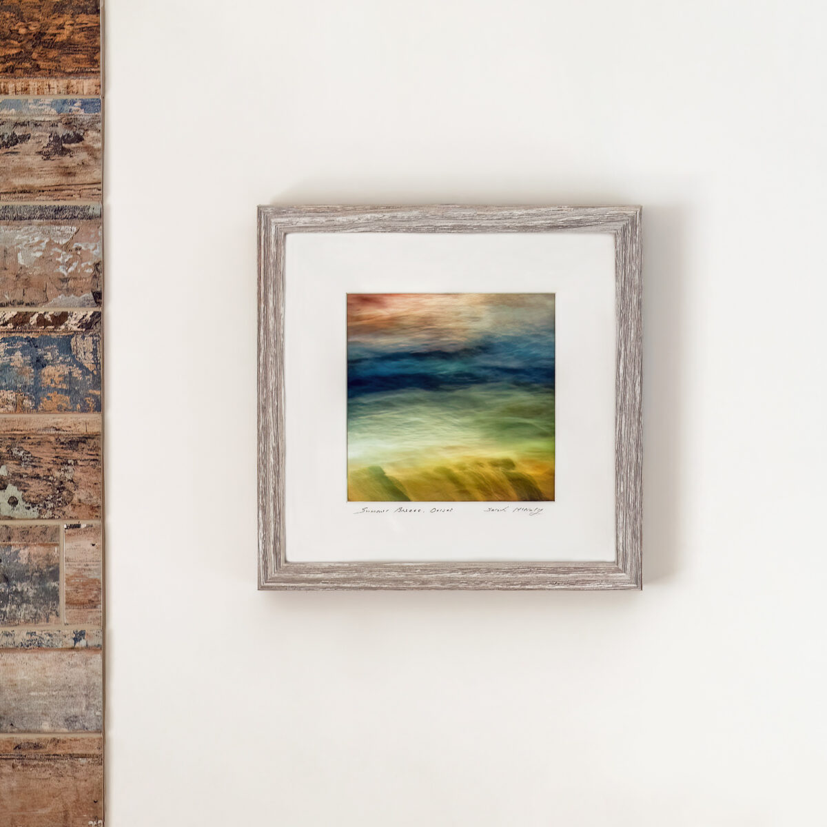 Summer Breeze is a small framed creative fine art print of the countryside at symondsbury in Dorset in the Summer.