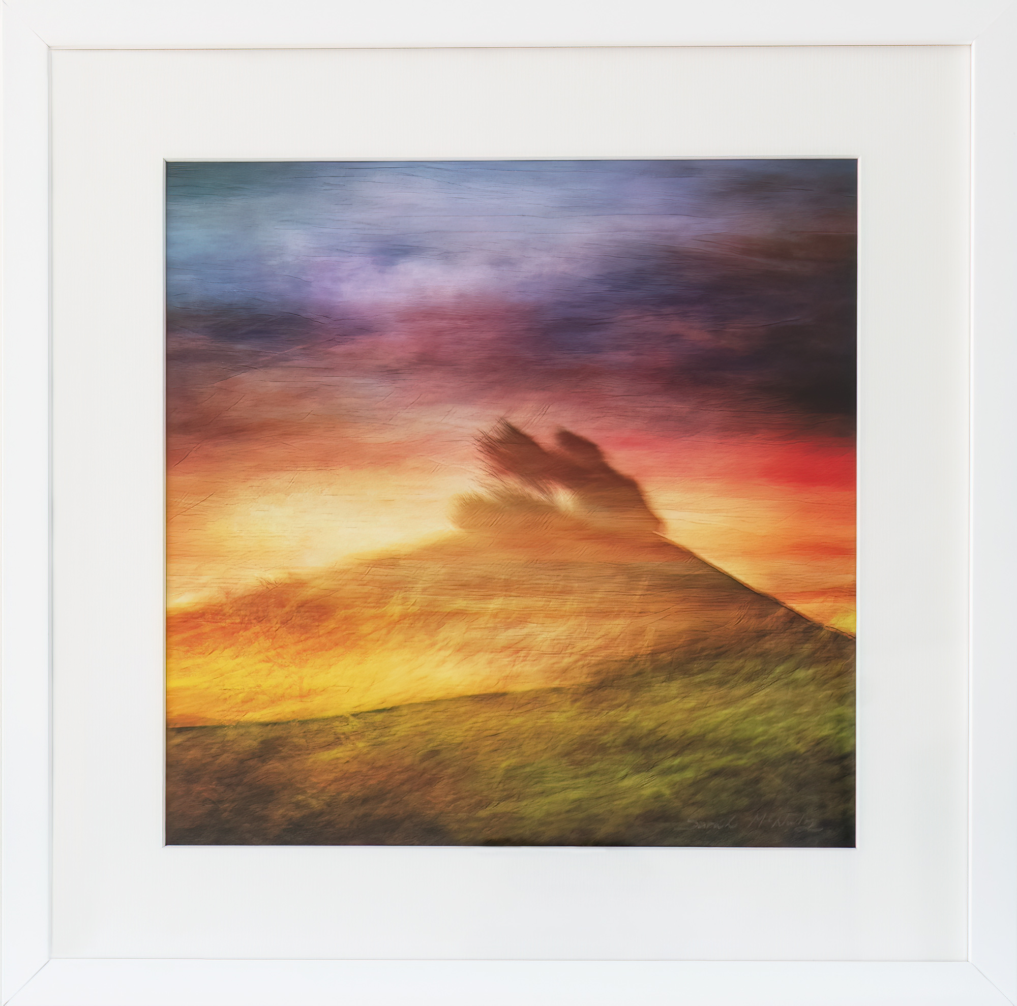 Colmers Dawn Light framed fine art print of Colmers Hill at Symondsbury in Dorset