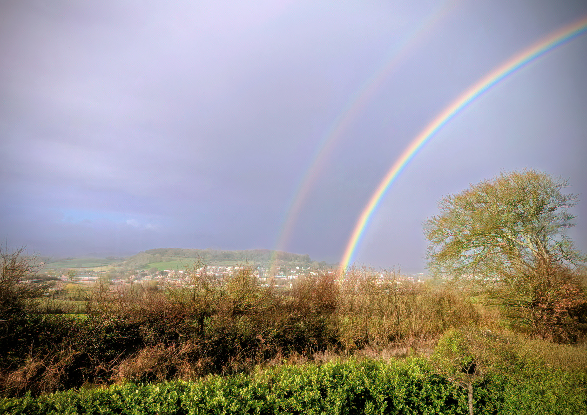 Double Rainbow. Symondsbury, Dorset. Sarah McNulty fine art photographer