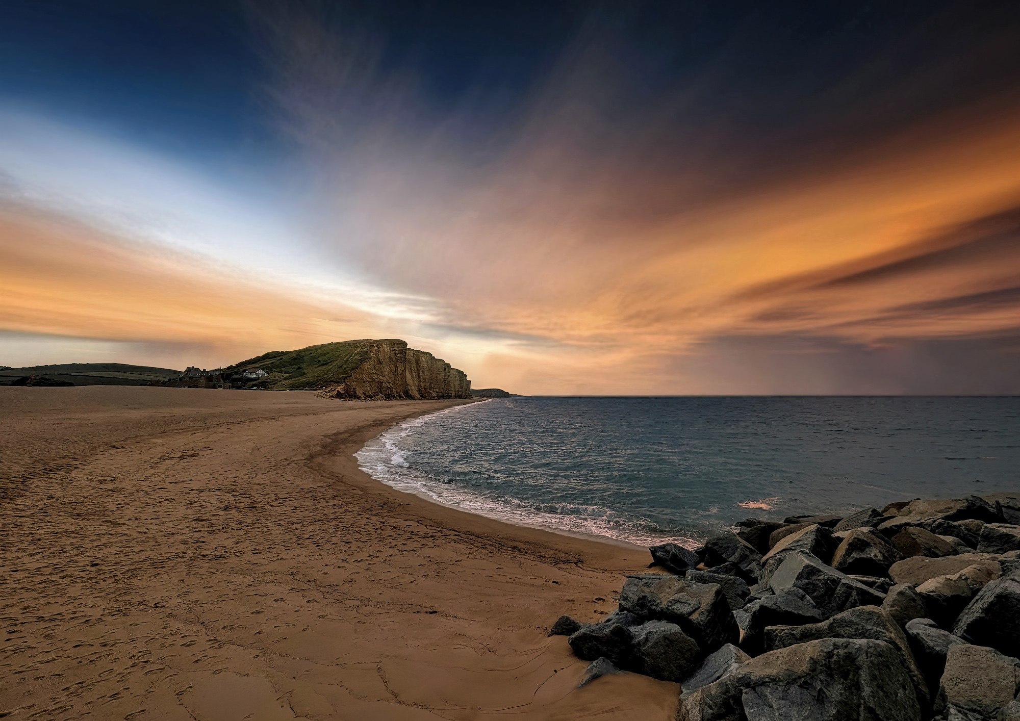 West Bay sunset, Dorset, Sarah McNulty fine art photography