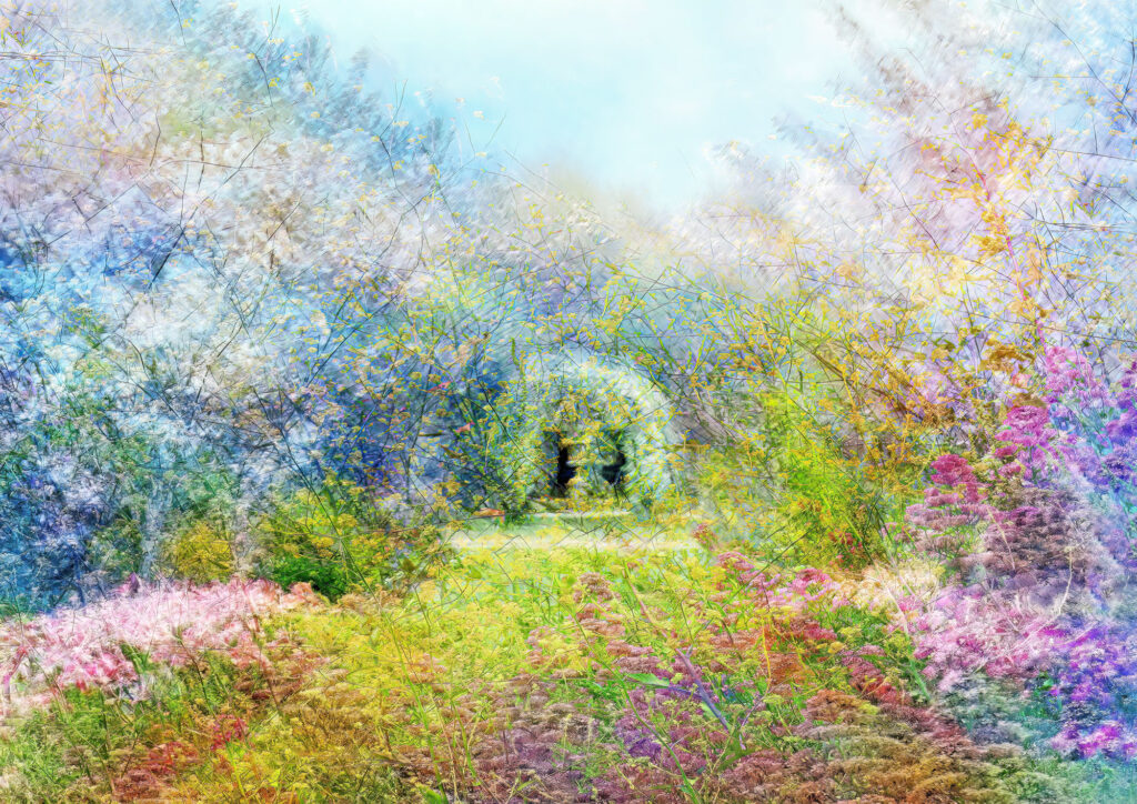 A fine art photographic scene of a beautiful Spring Garden in Dorset
