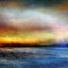A Contemporary Seascape of a dramatic Dawn at Golden Cap in Dorset.